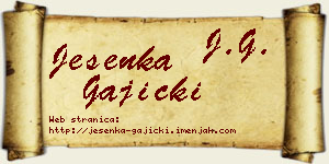 Jesenka Gajicki vizit kartica
